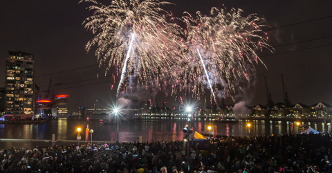 Newham London Waterfront Festival 2014 fireworks